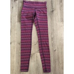 Lululemon Wunder Under Pant III Space Dye Twist Regal Plum Alarming Legging Sz 6